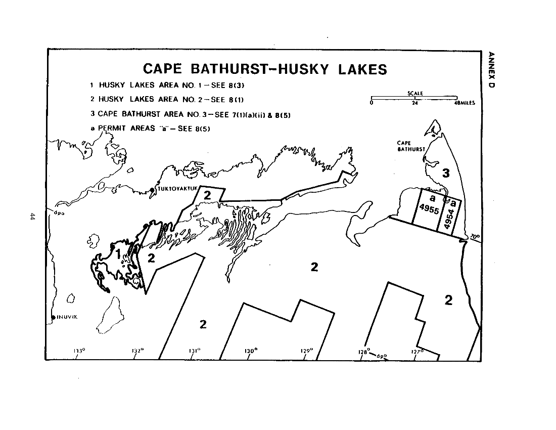 Husky Lakes / Cape Bathurst Areas (map)